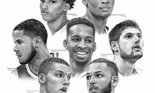 NBA球星素描画_nba球星素描头像